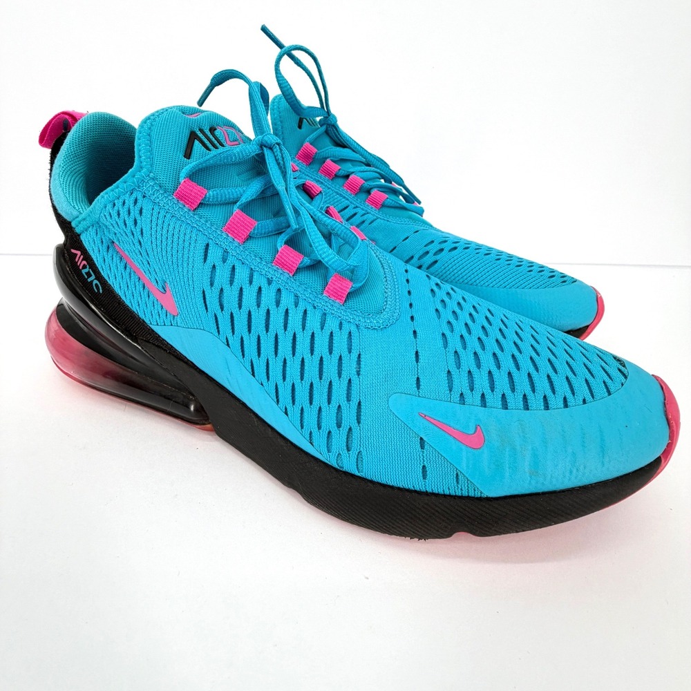 Nike Air Max 270 South Beach Men's Size 10 Miami Vice Blue Pink BV6078-400
